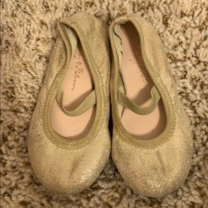 Ruby & Bloom Gold Toddler Ballet Flats Flower girl